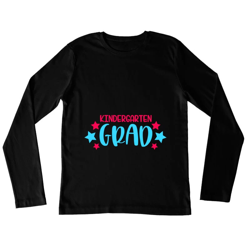 Diplômé de la maternelle festif avec étoiles Femme Manches Longues T-Shirt