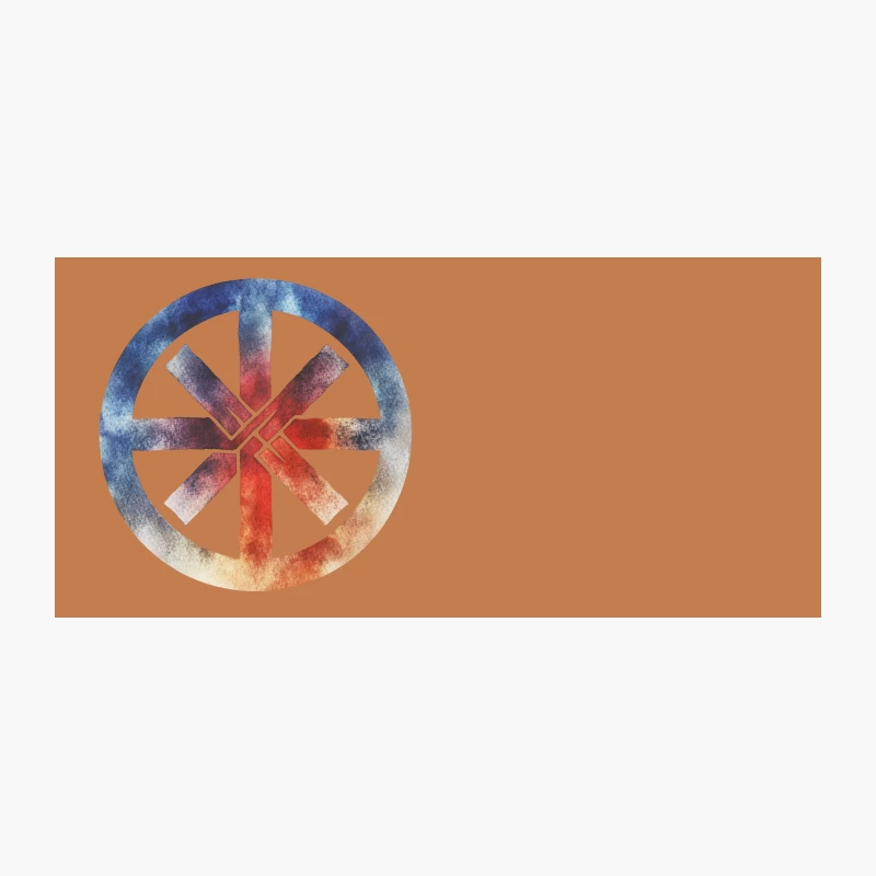 Abstract Watercolor Spiritual Symbol with Geometric Design Coffee Mug