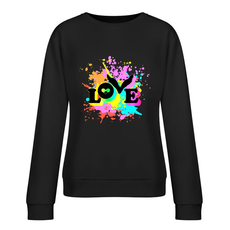 Coldplay Love Colorful Female Pullover Sweatshirt