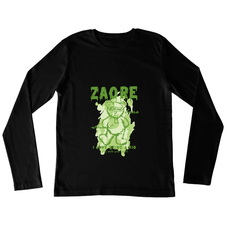 Cute Bear Graphic Art Female Long Sleeve T-Shirt