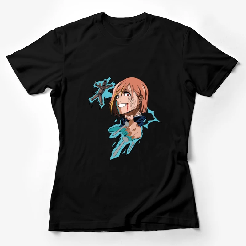 Zauberin mit Marionette und Nägeln Damen T-Shirt