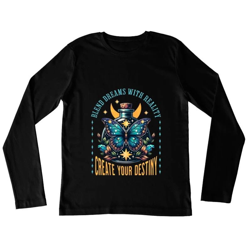 Träume und Realität vereinen Damen Langarm T-Shirt