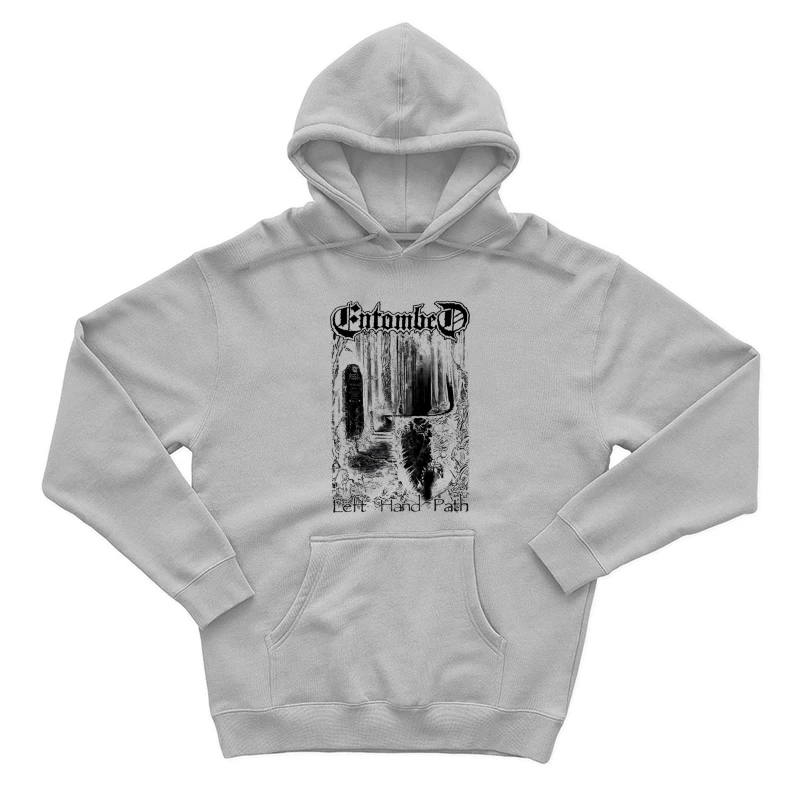 Entombed Left Hand Path Black White Male Pullover Hoodie