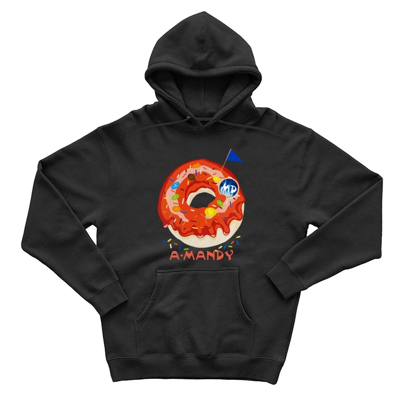 Kreatives Donut-Design mit Farben und Logo Herren Pullover Hoodie