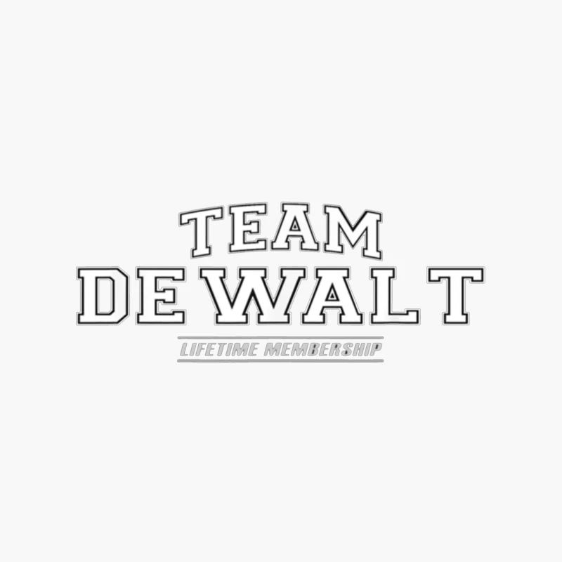 Team DeWalt Lifetime Membership Logo Design Cotton Tote Bag