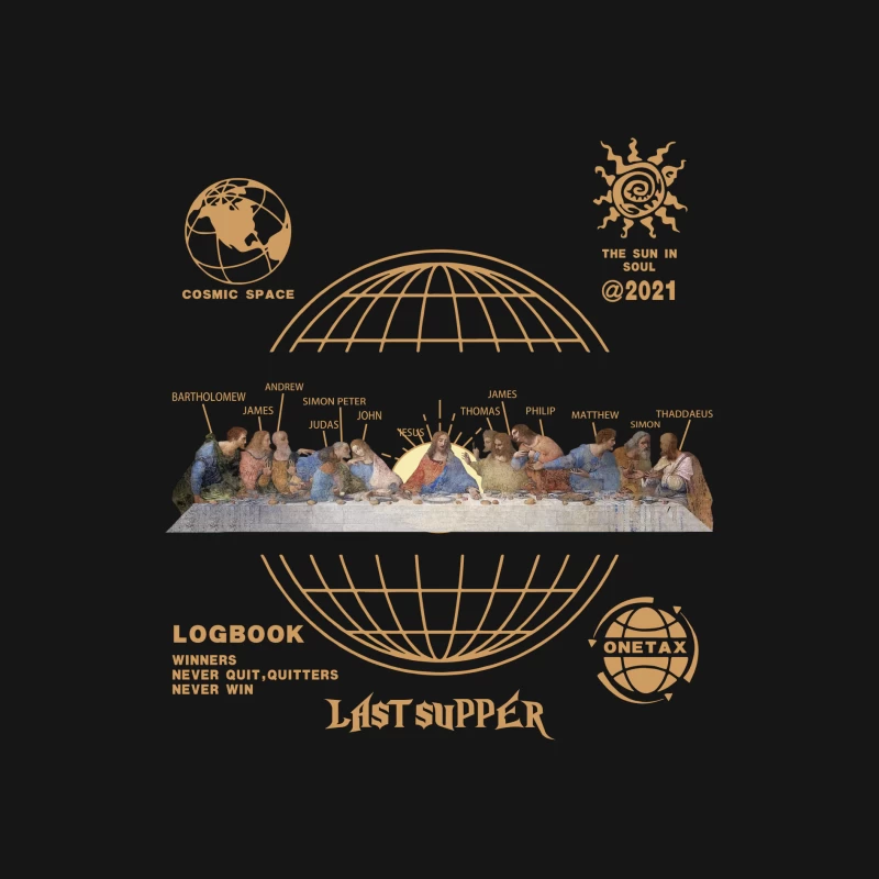 Das letzte Abendmahl im Weltraum Damen Langarm T-Shirt