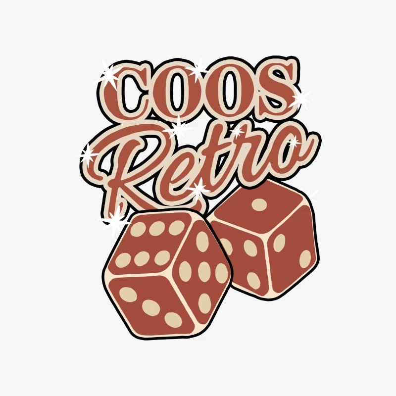 Retro Glückswürfel Design Herren Langarm T-Shirt