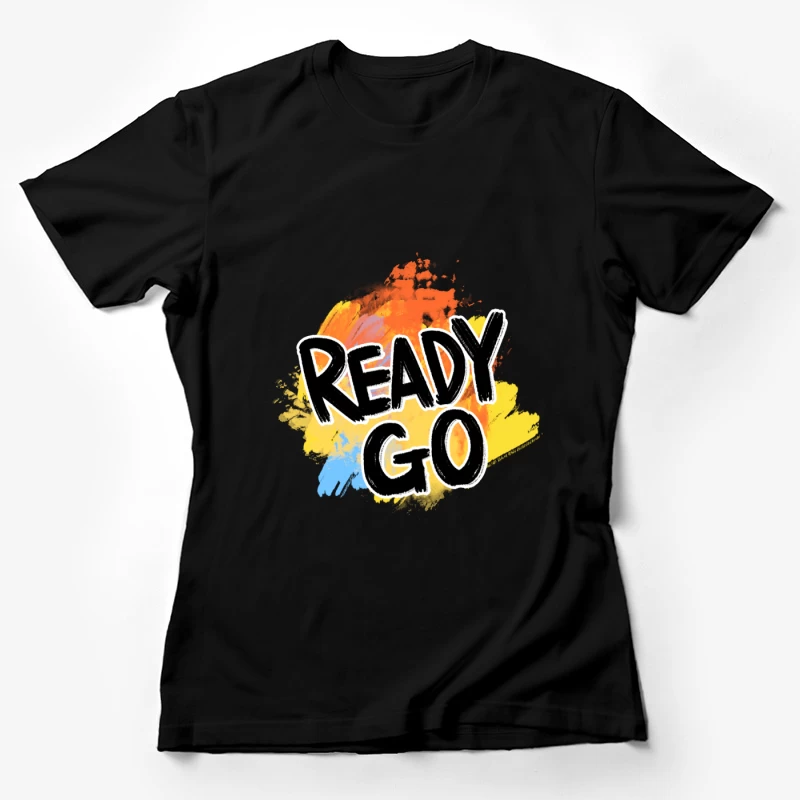 Farbenfrohes Typografie-Design Damen T-Shirt
