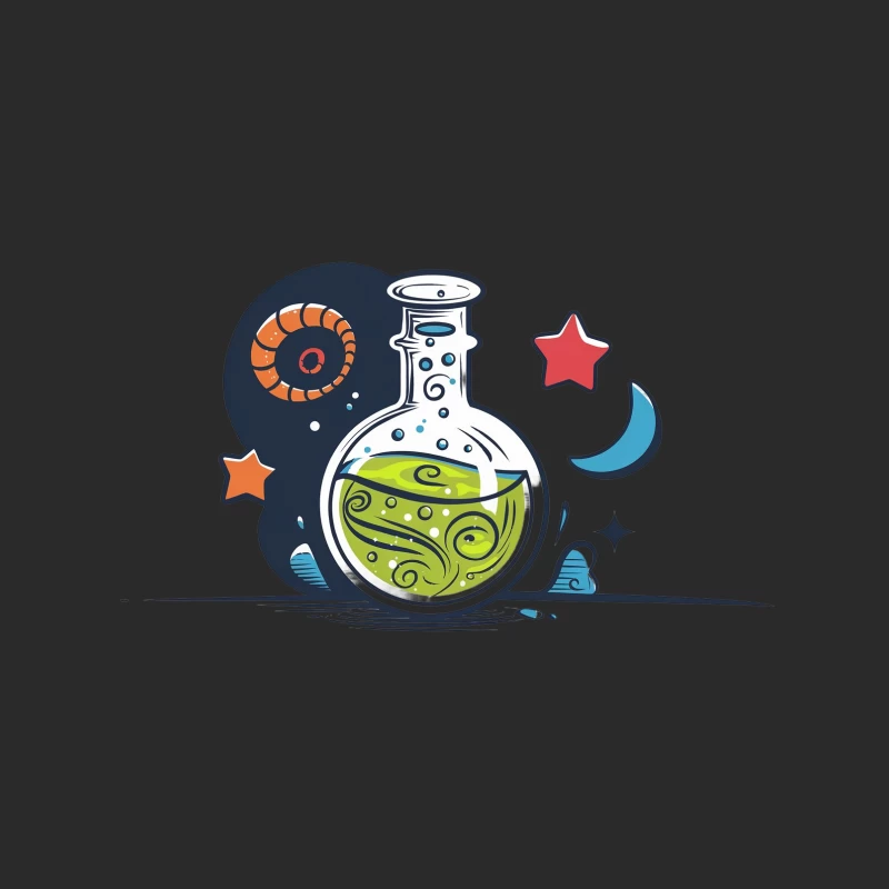 Magical Alchemy Potion in Starry Night Baseball Cap