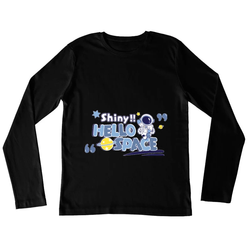 Lustiges Weltraumabenteuer mit Astronaut Damen Langarm T-Shirt