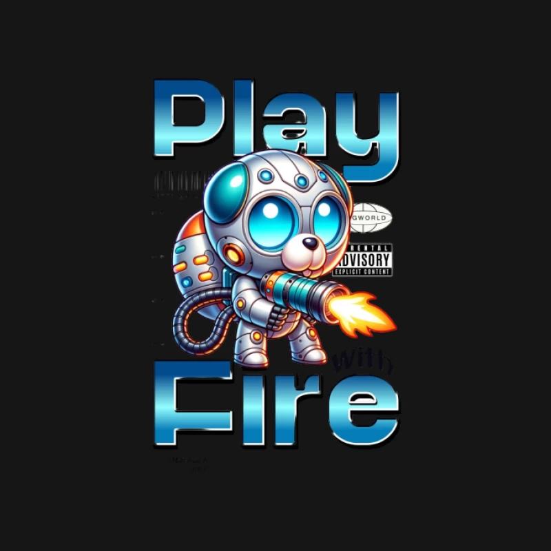 Chien robot avec lance-flammes Homme T-Shirt