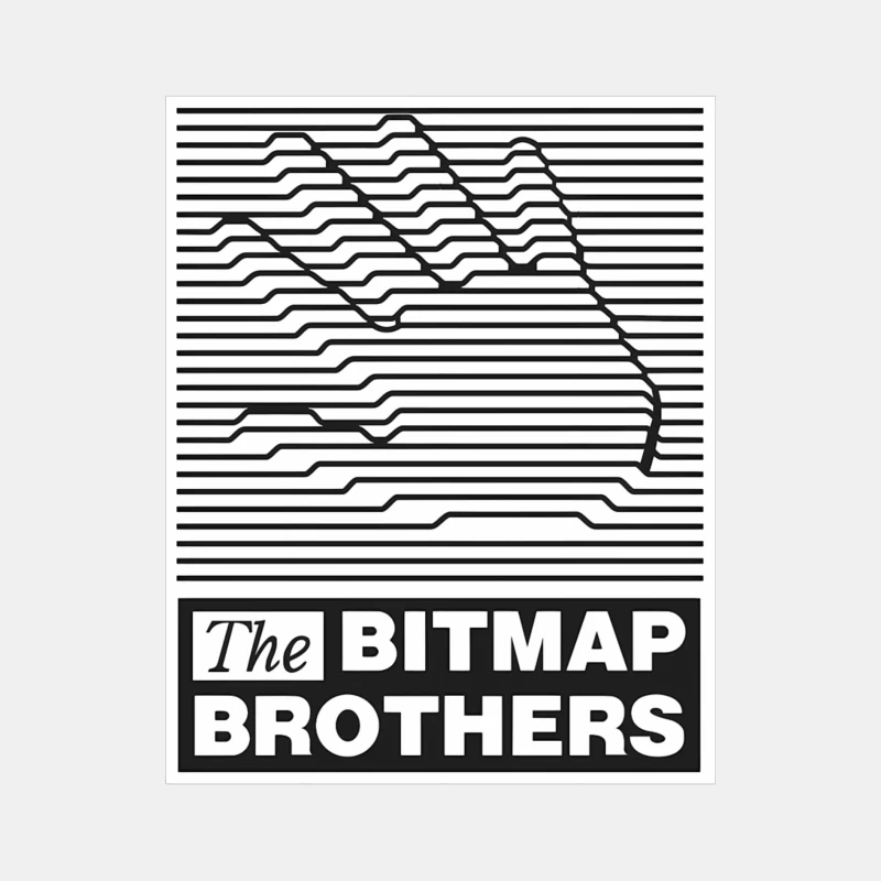 Bitmap Brothers Logo with Striped Hand Optical Illusion Male Tank Top