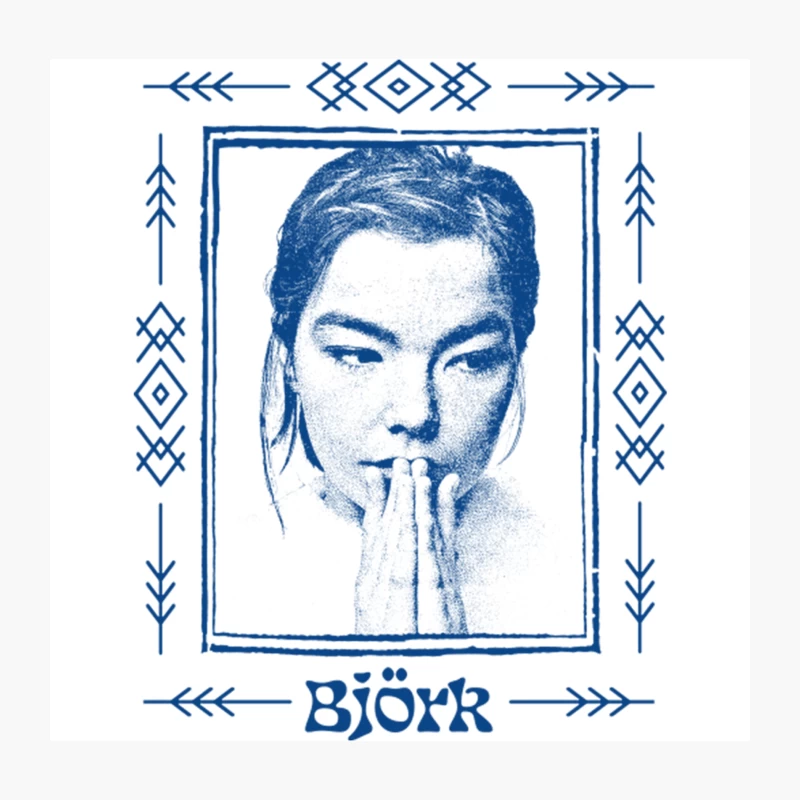 Björk  Vintage Style Aesthetic Fan Art Design Throw Pillow