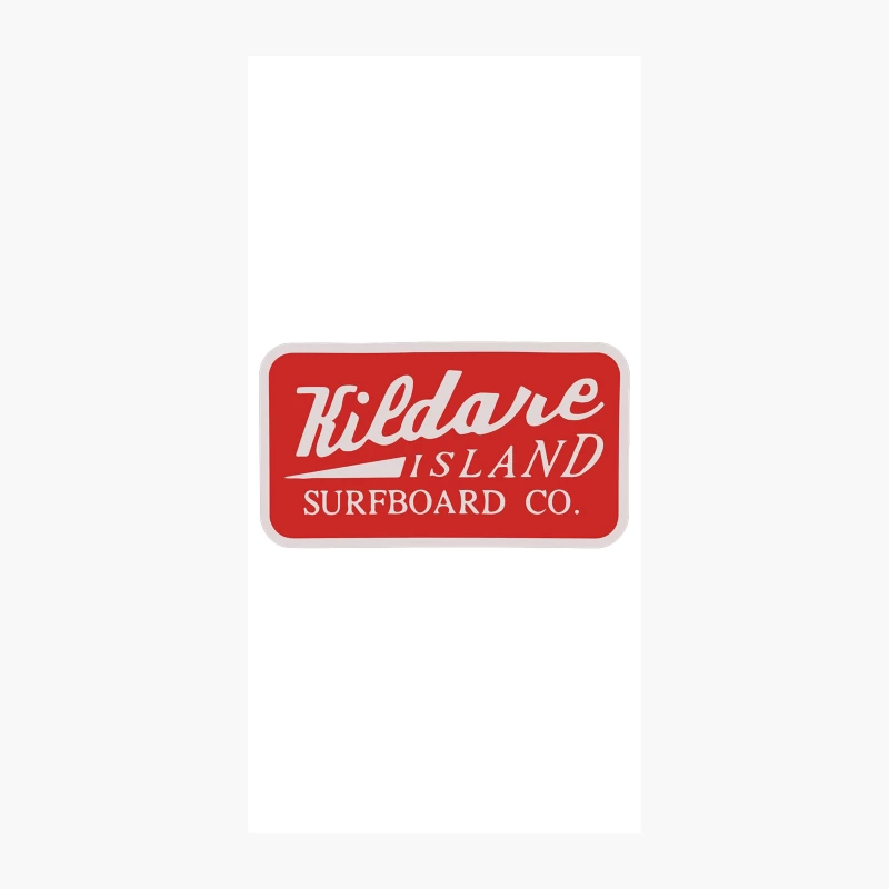 Vintage-Style Red Logo of Kildare Island Surfboard Company iPhone Case