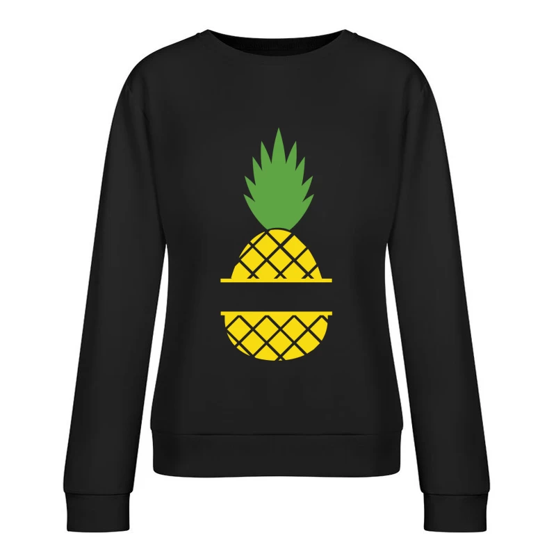 Logo et image d'ananas Femme Sweat-shirt à enfiler