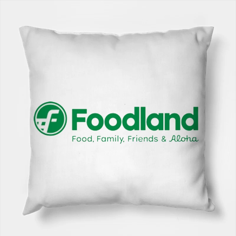 Foodland Supermarket: Hawaiian Grocery Chain with Green Logo and Aloha Spirit Throw Pillow