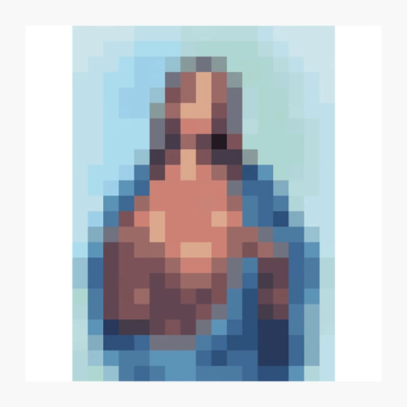 8bit Pixel Art Jesus Christ Pin