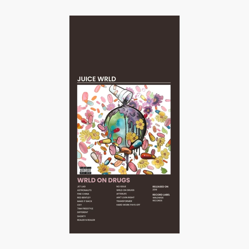 Juice WRLD's Psychedelic Hip-Hop Album Cover: Wrld on Drugs iPhone Case