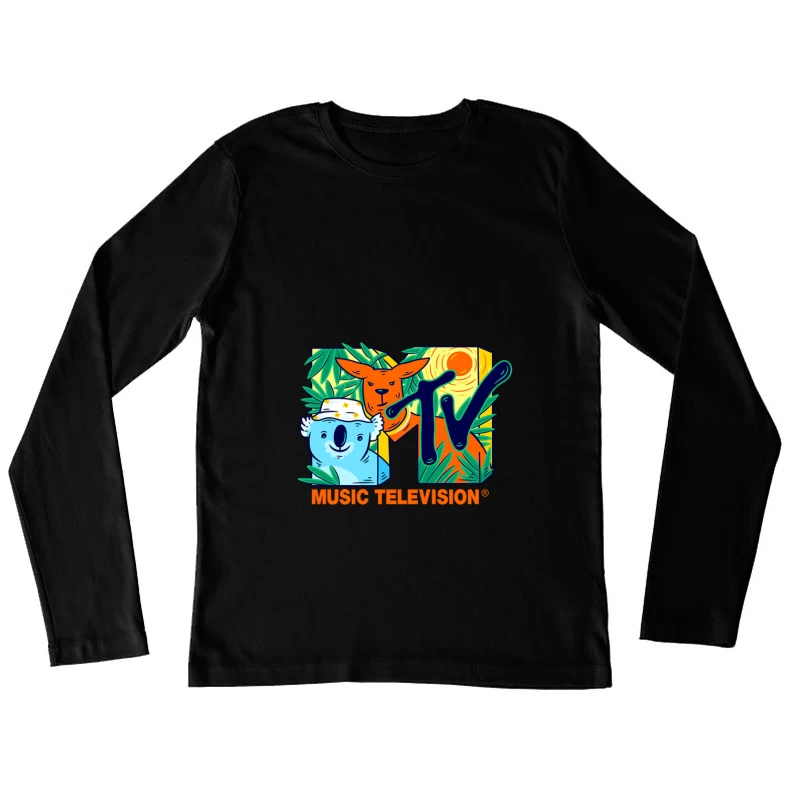 Australisches MTV-Logo mit Koala und Känguru Damen Langarm T-Shirt