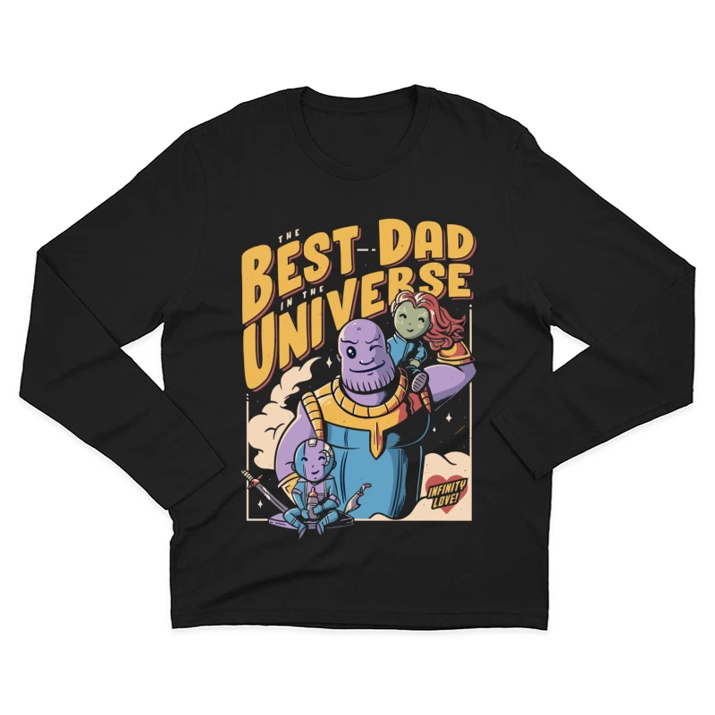 Best Dad in the Universe Comic Art Male Long Sleeve T-Shirt