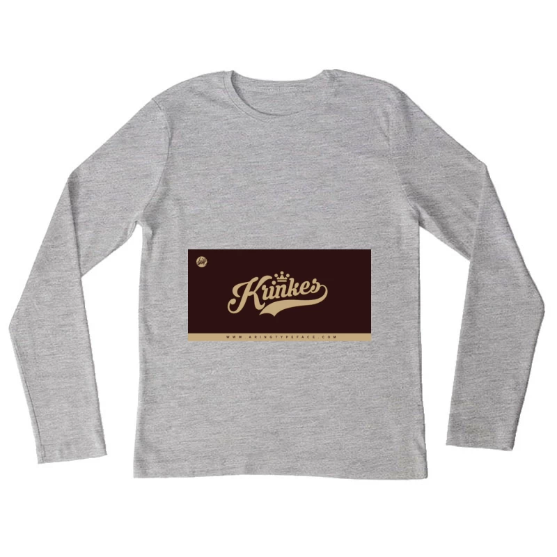 Logo rétro avec couronne Femme Manches Longues T-Shirt
