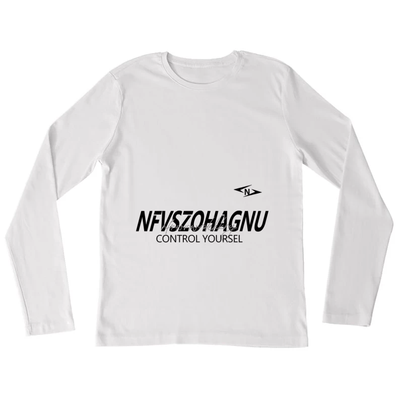 Typografie Kunstwerk mit Motivationsbotschaft Damen Langarm T-Shirt