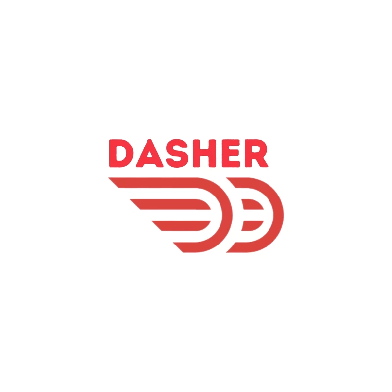 Red Minimalist Dasher Delivery Service Logo Coffee Mug