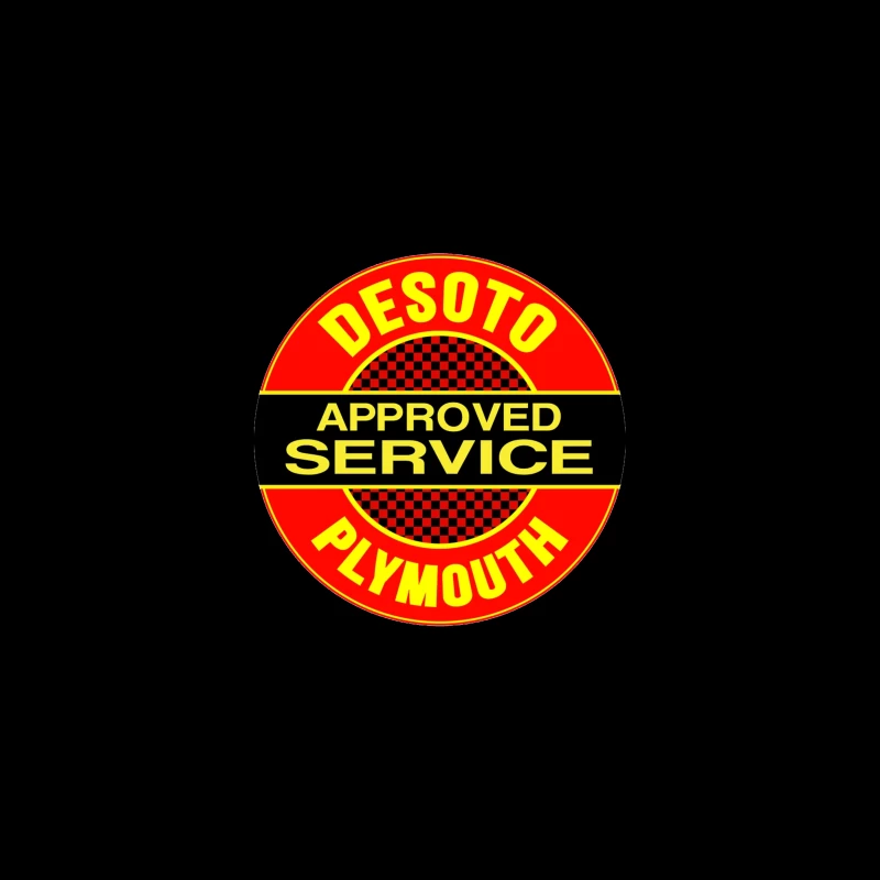 Vintage DeSoto-Plymouth Approved Service Station Logo Desk Mat