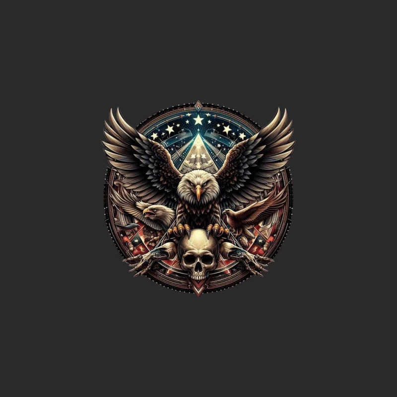 Eagle and Skull Symbolism in Fantasy Art Baseball Cap