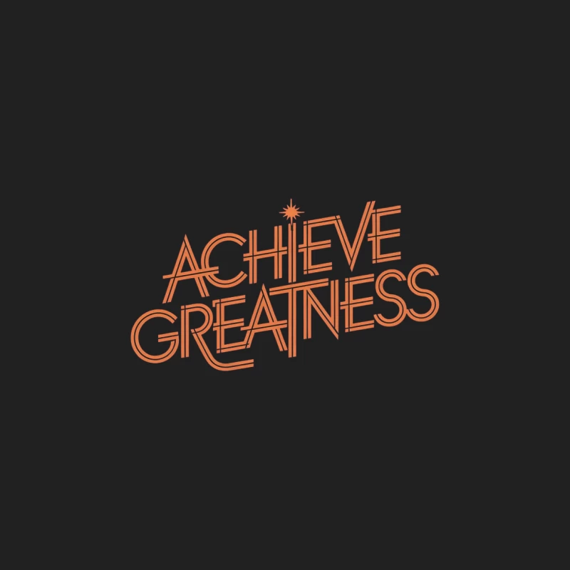Inspirational Typography: Achieve Greatness Motivational Message Bucket Hat