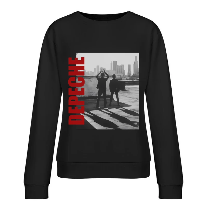 Depeche Mode Silhouettes Against City Skyline Female Pullover Sweatshirt