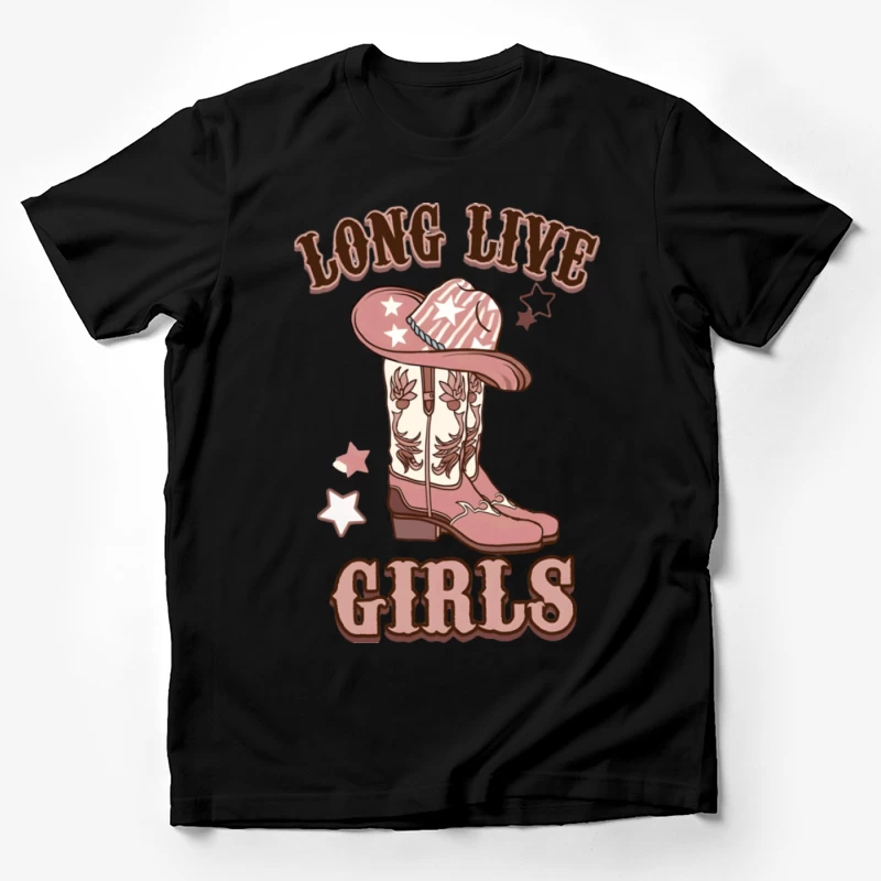 Cowboy-Stiefel und Hut im Western-Stil Herren T-Shirt