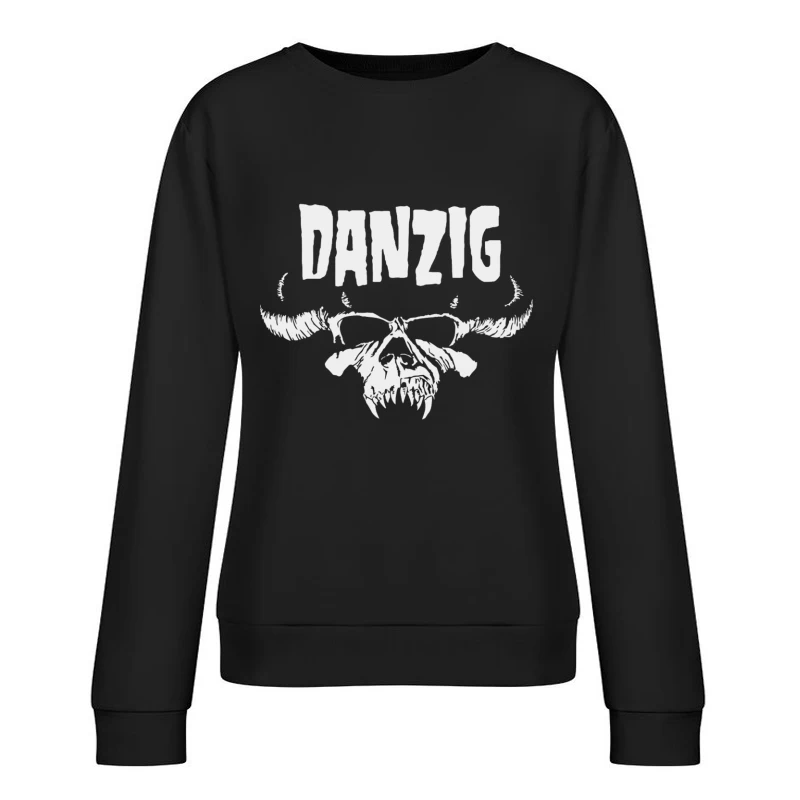 Danzig Band Gothic Skull Logo Design Female Pullover Sweatshirt