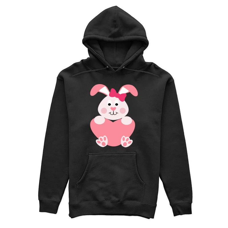 Lapin mignon avec cœur rose Femme Sweat à capuche