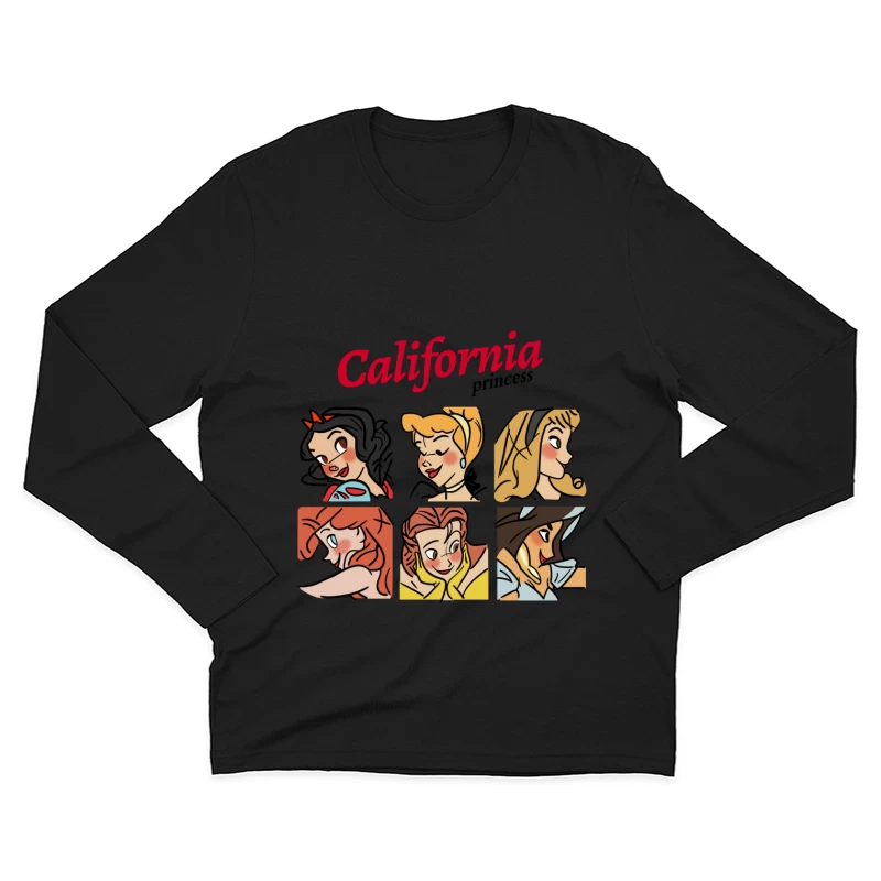 Disney Prinzessinnen Kalifornien Herren Langarm T-Shirt