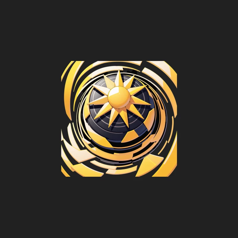Stylized Sun Icon Design Bucket Hat