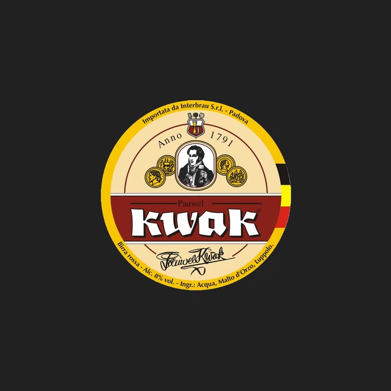 Vintage Circular Label of Kwak Belgian Beer from 1791 Bucket Hat