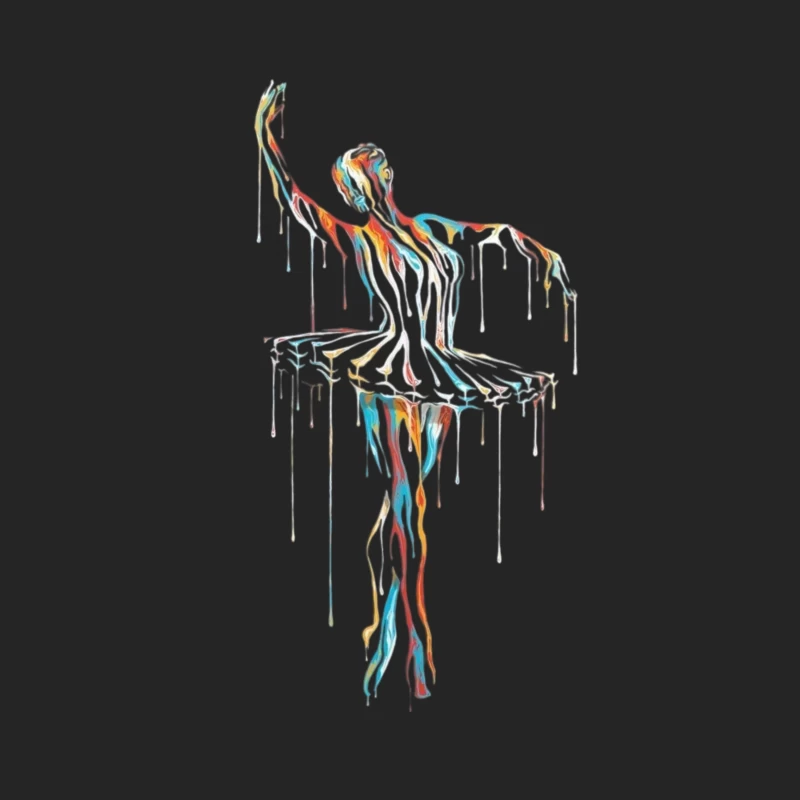 Colorful Abstract Ballerina Sculpture Male Pullover Sweatshirt