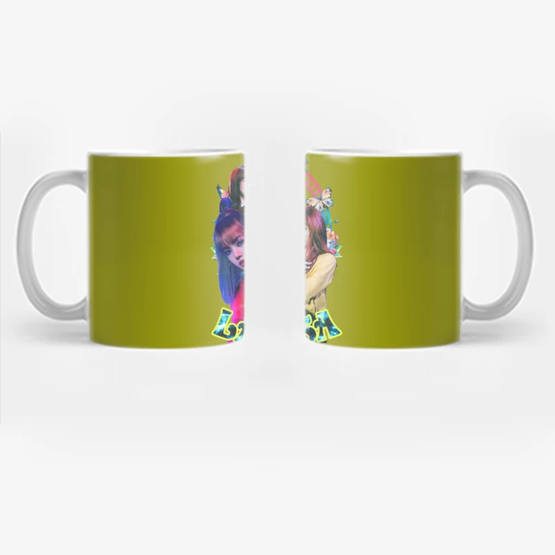 Collage of a K-Pop Female Artist Coffee Mug