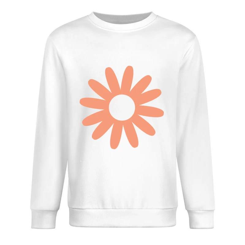 Designer graphique fleur orange Homme Sweat-shirt à enfiler