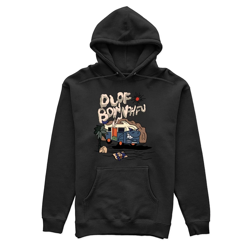 Abenteuerlicher Bus vor Bergkulisse Damen Pullover Hoodie