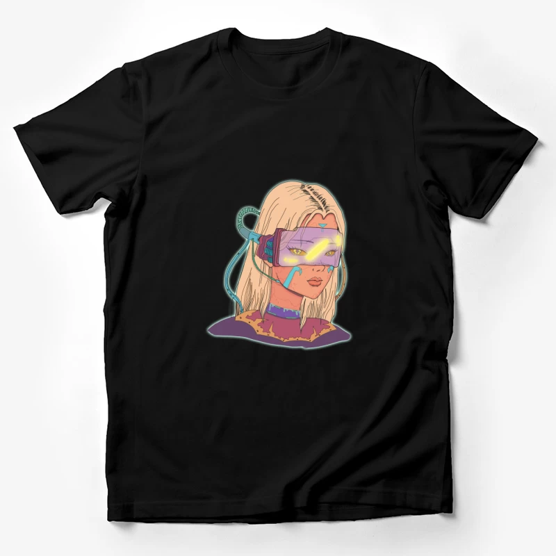 Cyberpunk-Futurismus-Porträt Herren T-Shirt