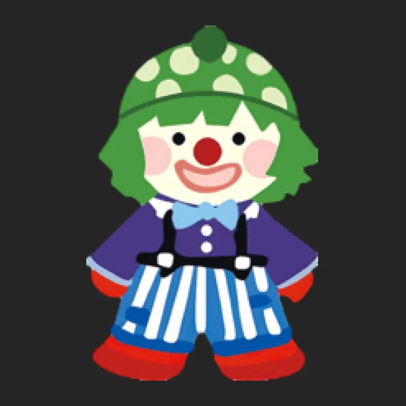 Bunter Clown mit grüner Mütze Damen Pullover Sweatshirt