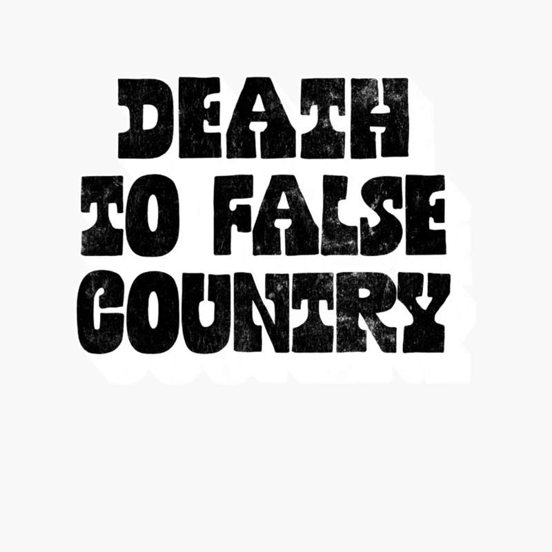 Death to False Country  Retro Typography Design Cotton Tote Bag