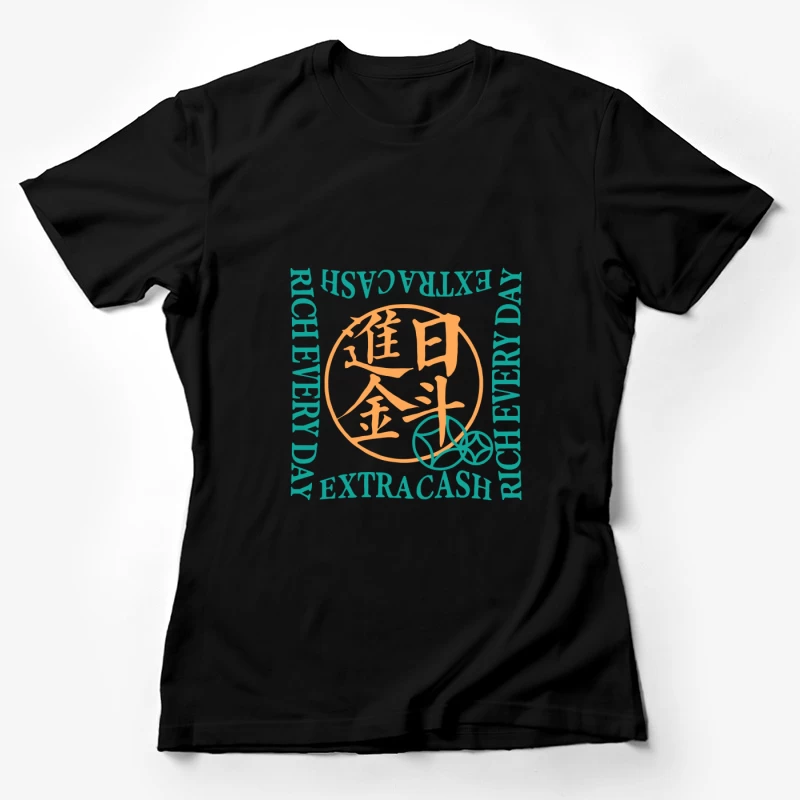 Viel Glück und Geld, stilvolles Design Damen T-Shirt