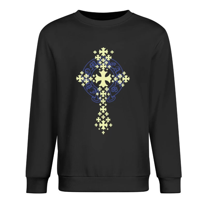 Kreatives Kreuzdesign mit Text Herren Pullover Sweatshirt
