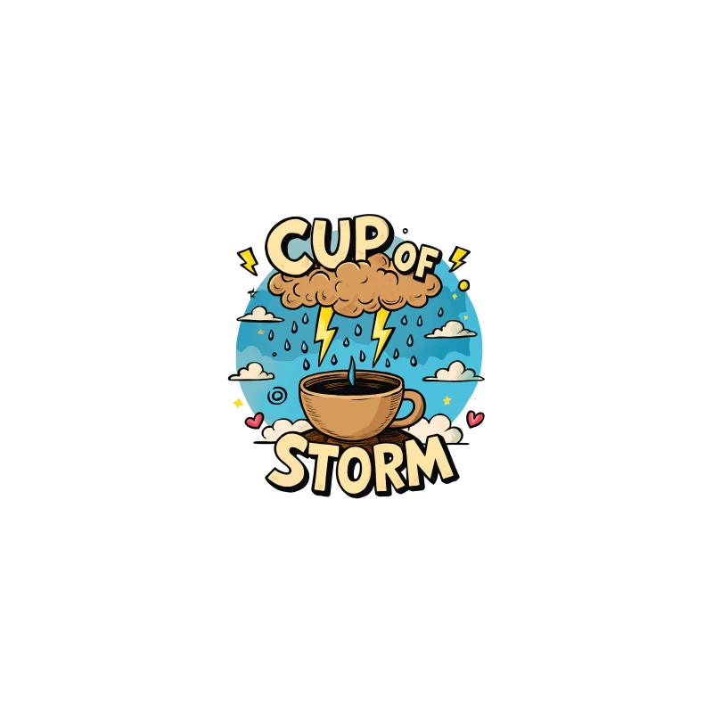 Cup of Storm – Whimsical Pixel Art with Lightning Charm! Travel Mug