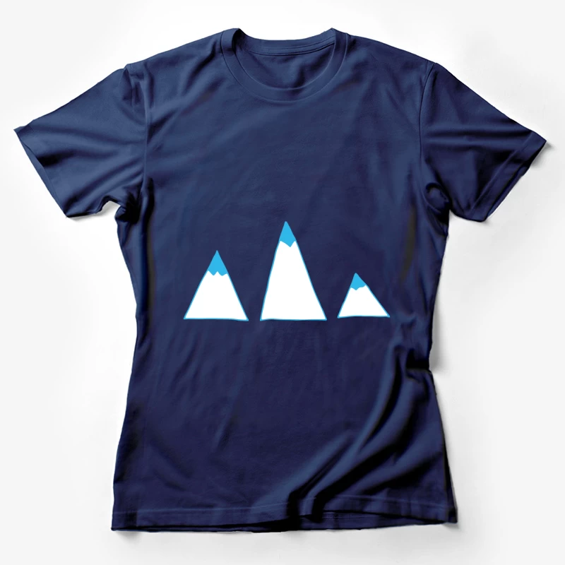Illustration de montagnes avec sommets enneigés Femme T-Shirt