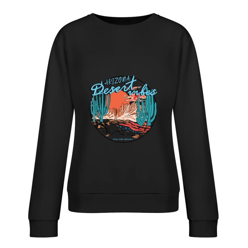 Arizona Wüstenlandschaft bei Sonnenuntergang Damen Pullover Sweatshirt