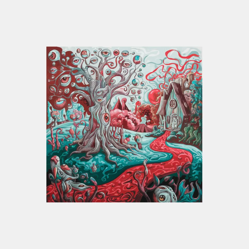 Surreal Psychedelic Landscape with Eye Tree Male Tank Top